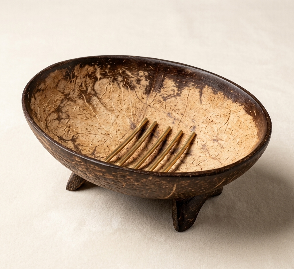 Coconut Shell Soap Dish - GGLOW
