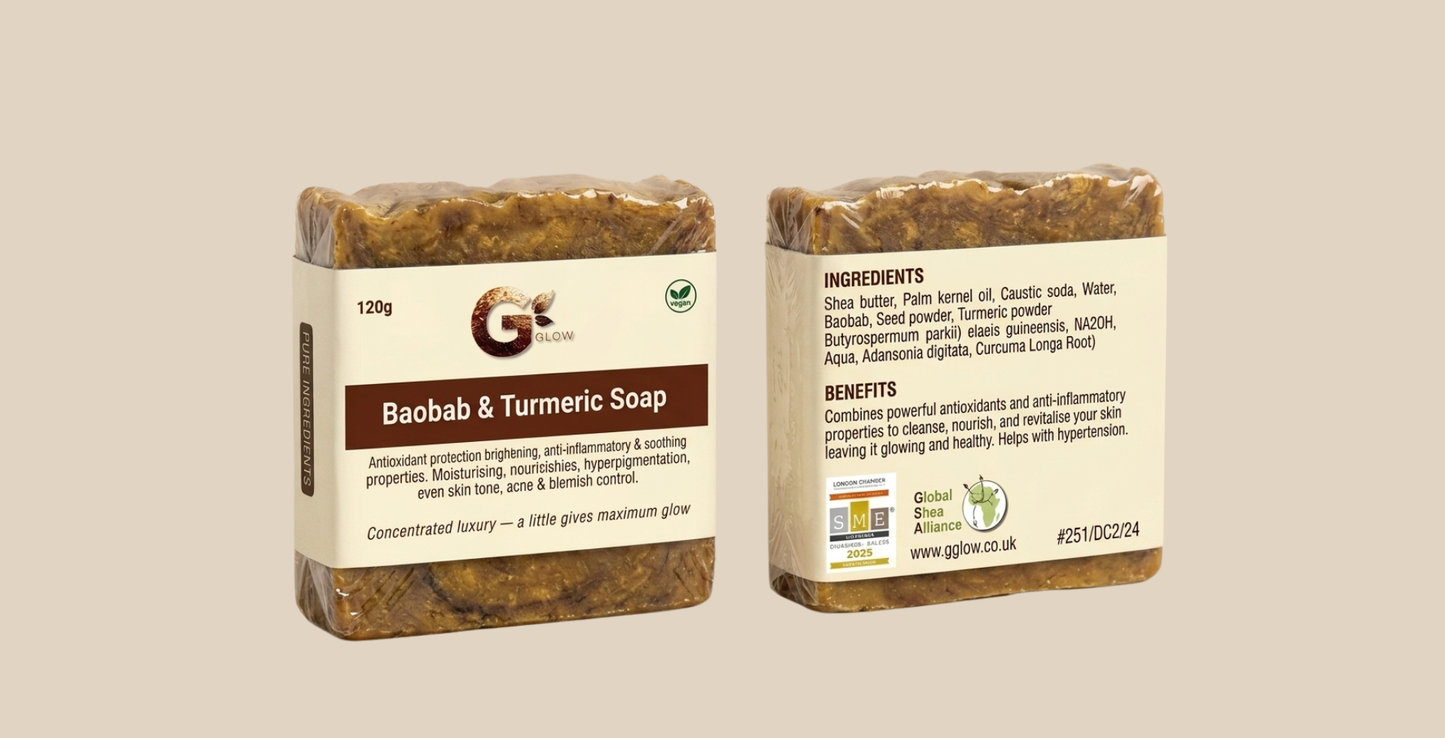 GGLOW Baobab & Turmeric Soap