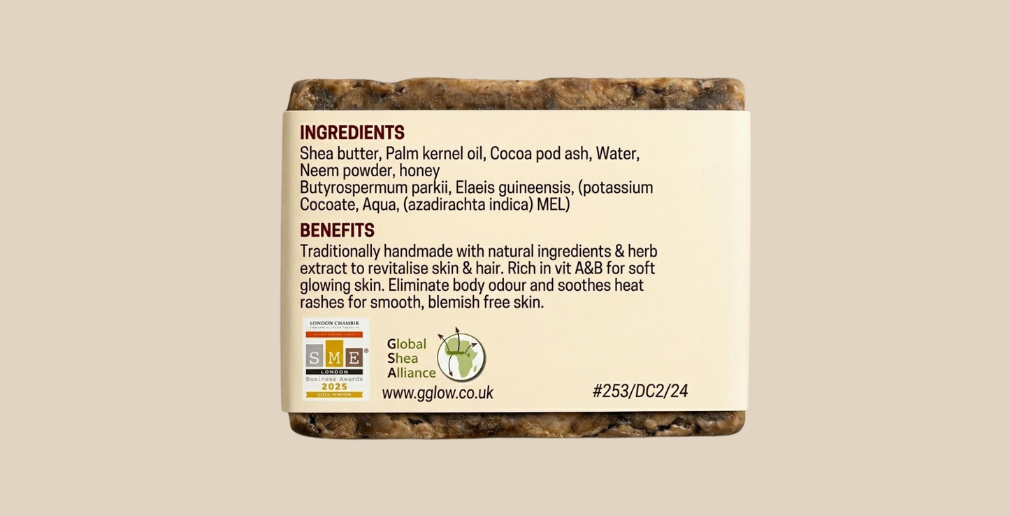 AFRICAN BLACK SOAP with Honey & Neem